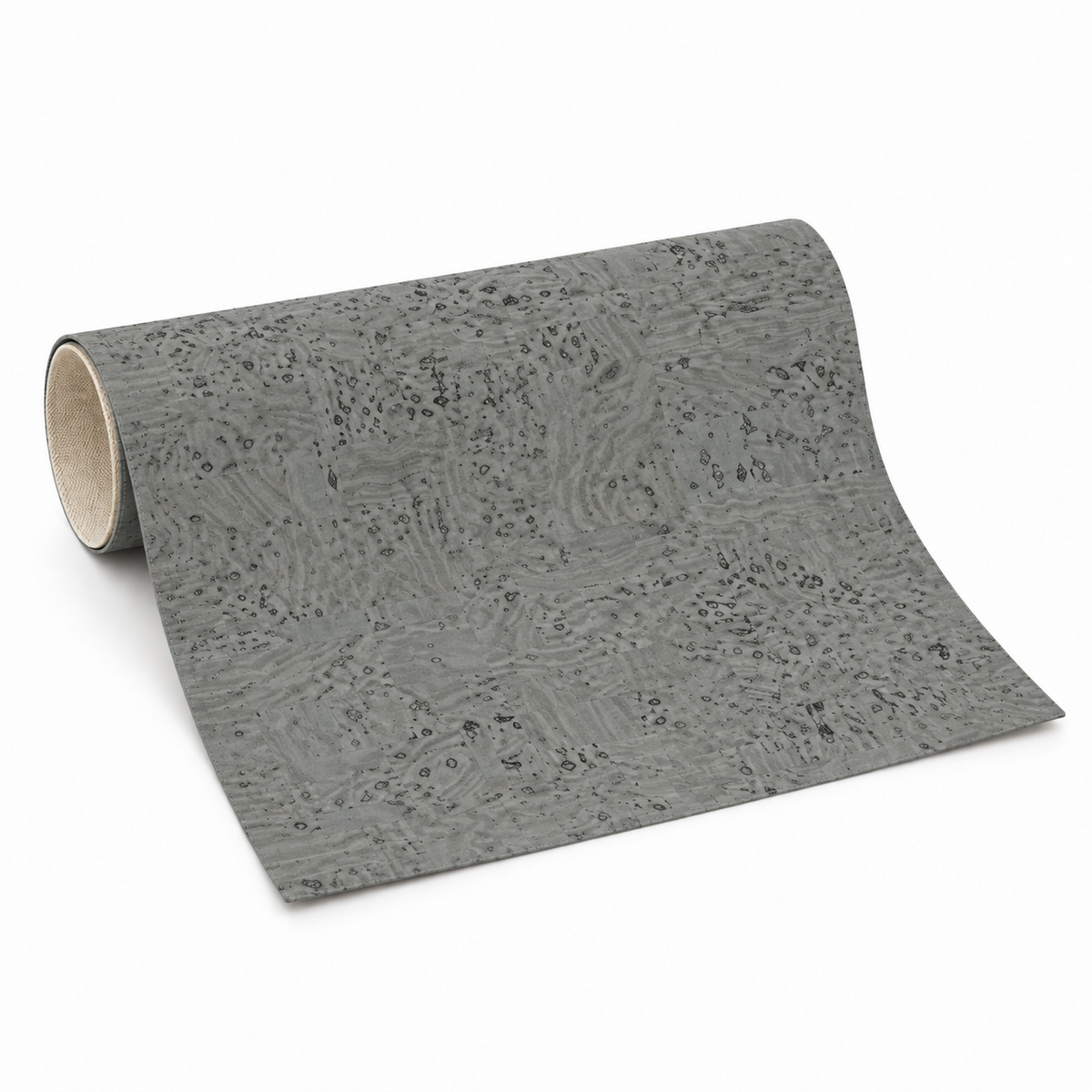 Grey cotton-backed cork fabric roll, 1.4 m wide, standardised variant view
