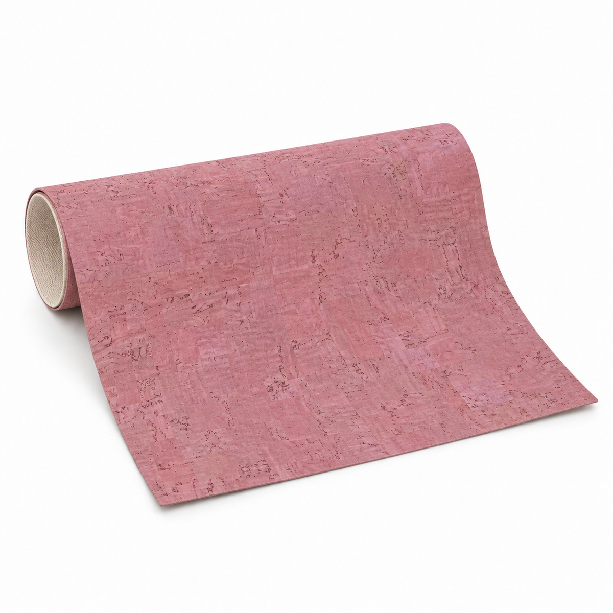 Pink cotton-backed cork fabric roll, 1.4 m wide, standardised variant view