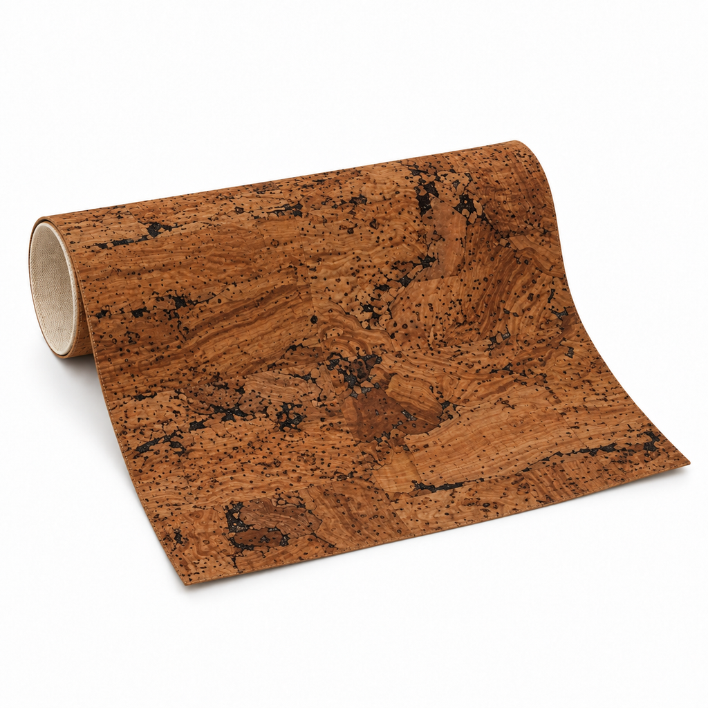 Rustic cotton-backed cork fabric roll, 1.4 m wide, standardised variant view