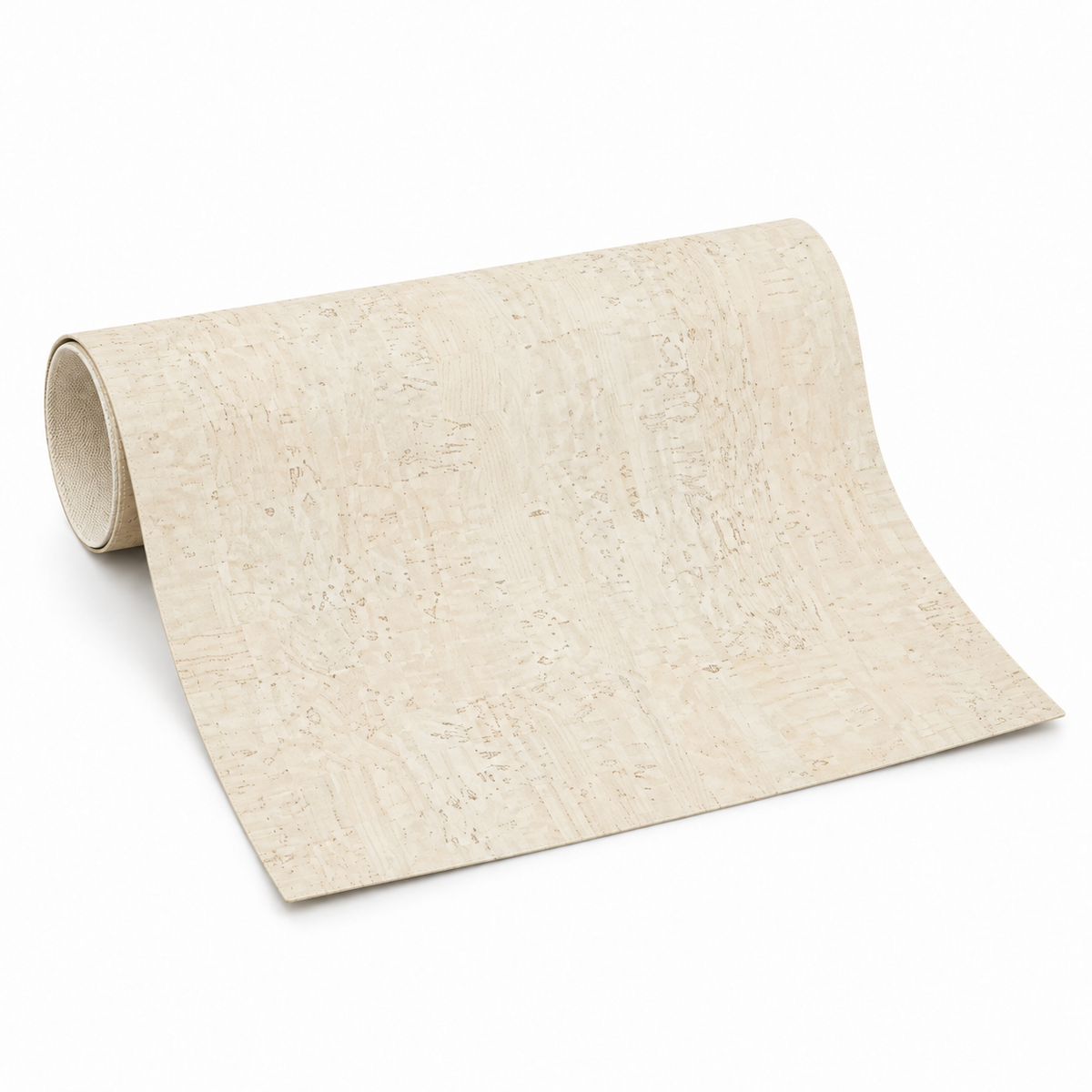 White cotton-backed cork fabric roll, 1.4 m wide, standardised variant view
