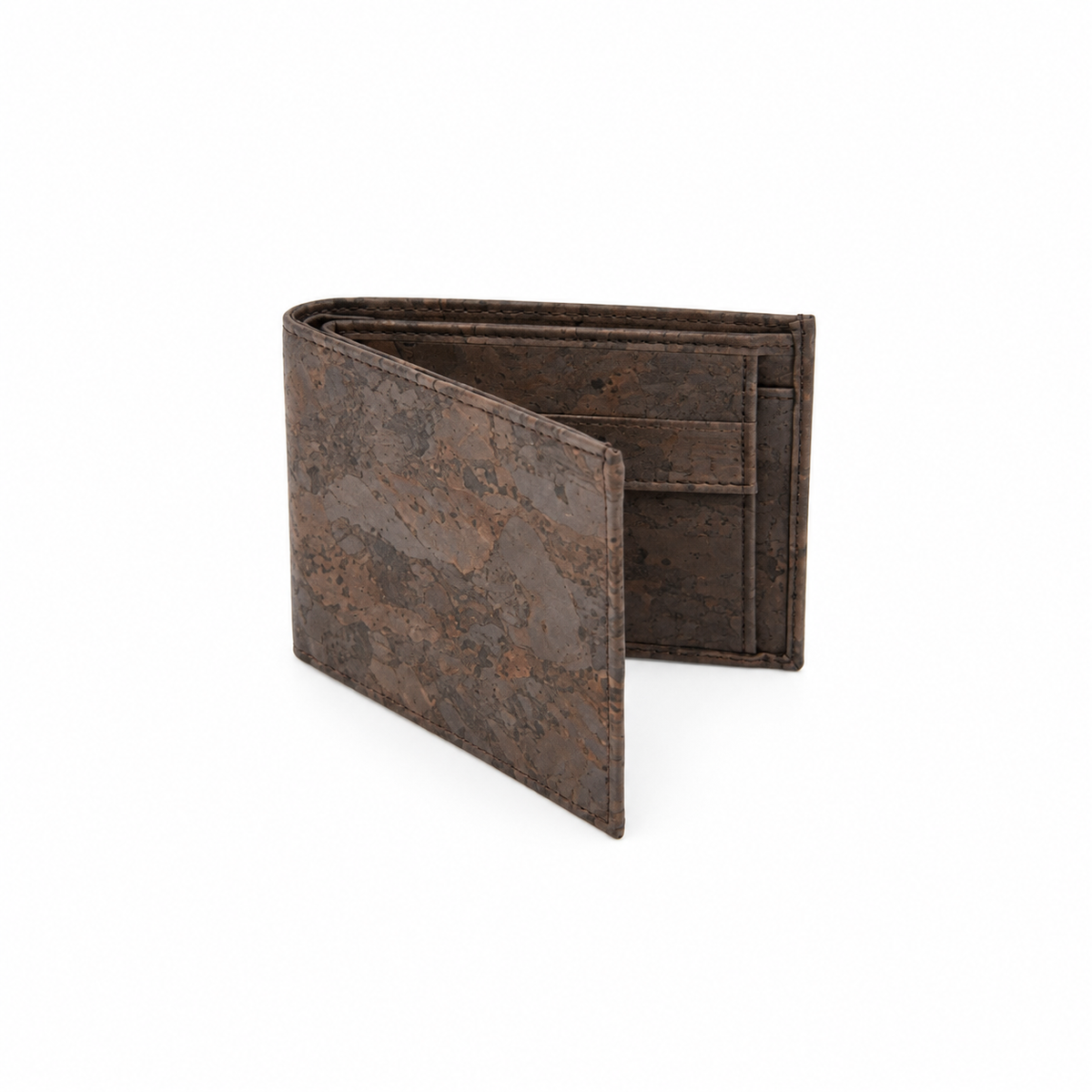 Country Cork Men's Wallet, 12 × 10 cm, angled view