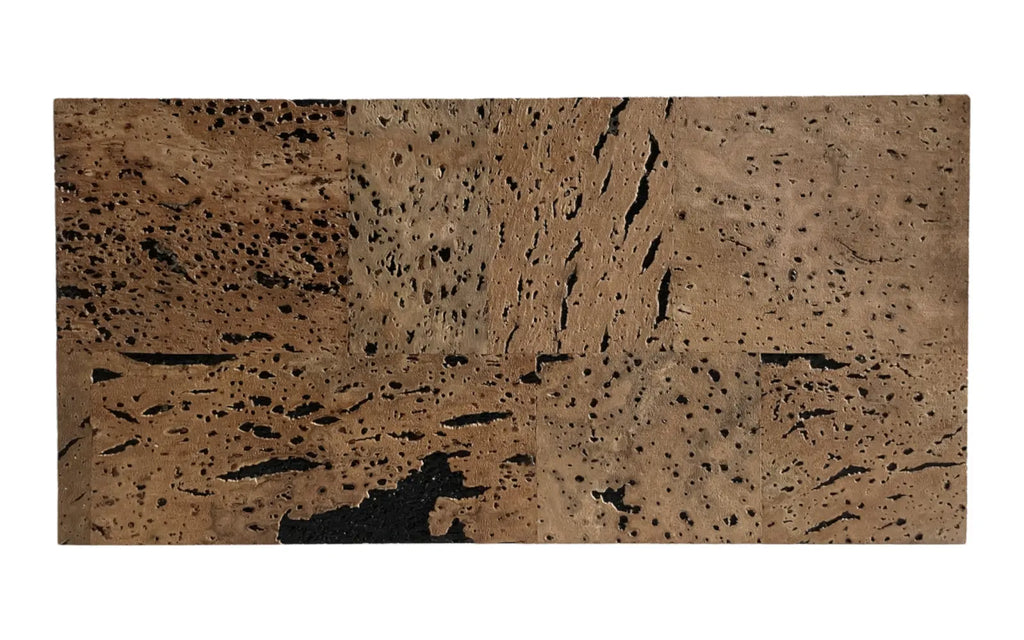 Europe Black cork wall tile, 600 × 300 mm, dark decorative cork surface
