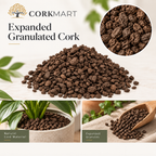 CorkMart editorial collage for Expanded Granulated Cork