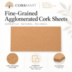 CorkMart infographic for Fine-Grained Agglomerated Cork Sheets