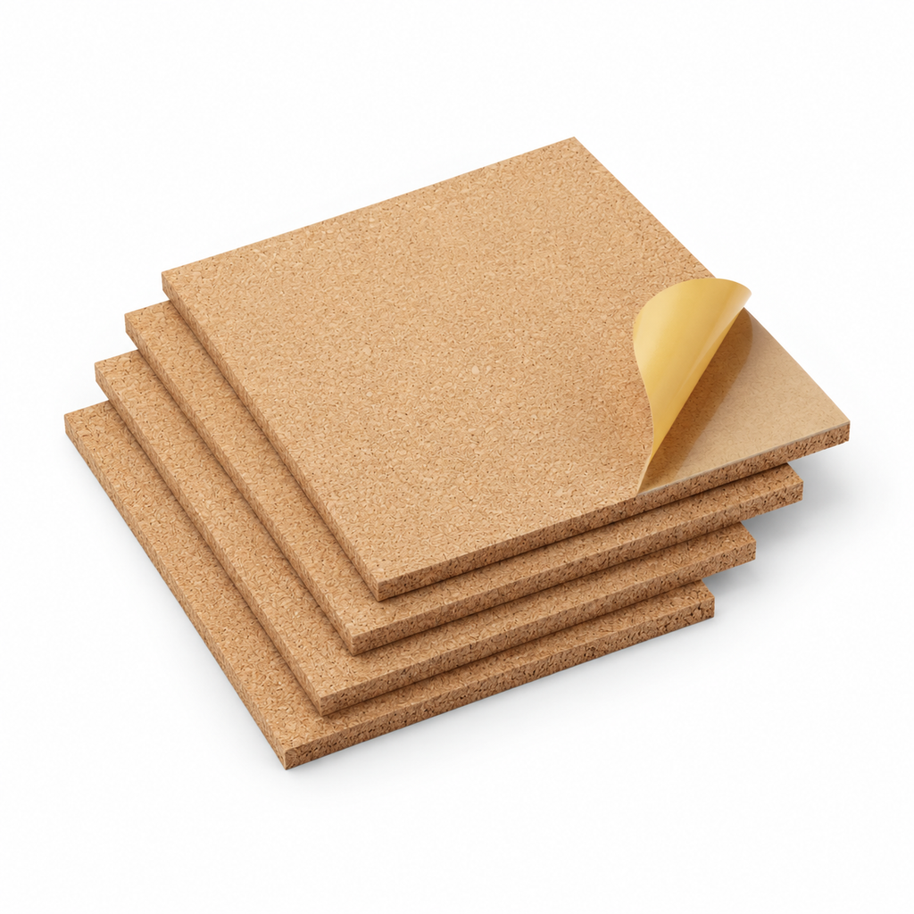 Fine Grained Self Adhesive Cork Wall Tiles, complementary studio angle