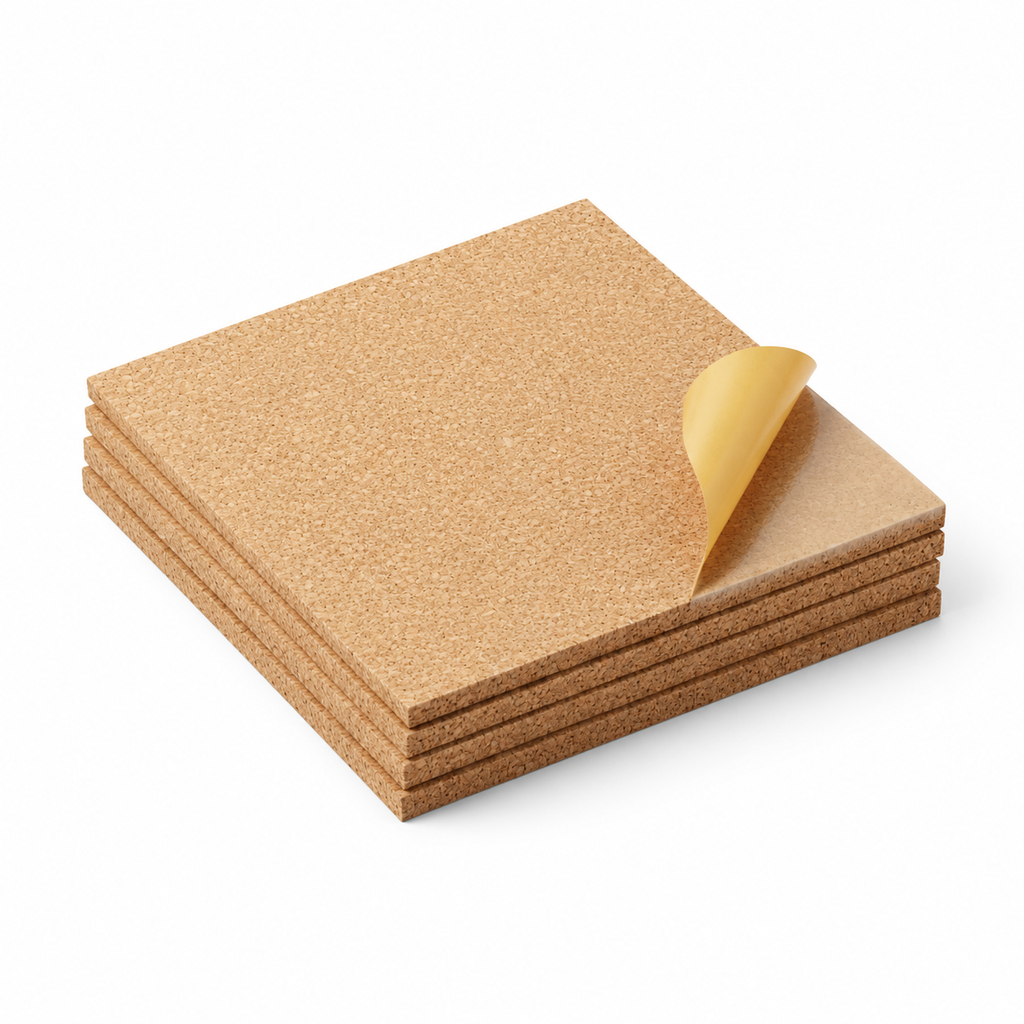 Fine Grained Self Adhesive Cork Wall Tiles, premium studio hero view