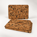 Fjord Black cork placemats, set of 4, 400 × 300 × 3 mm — premium studio hero