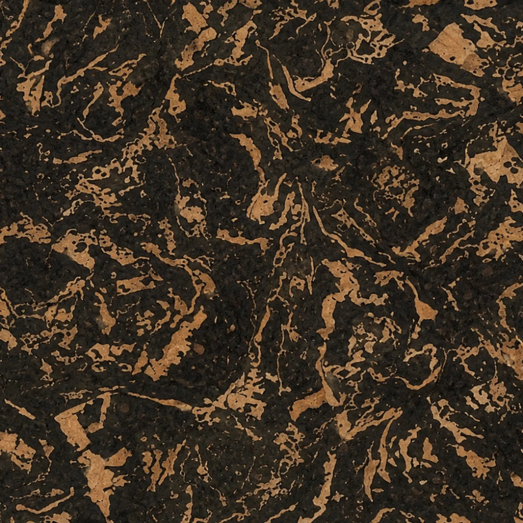 Forest cork wall tile close-up showing the real cork texture and warm wood-like pattern