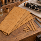 Golden Cork Sheet for Instrument Repair | 300 × 100 mm — precision cutting and fitting application