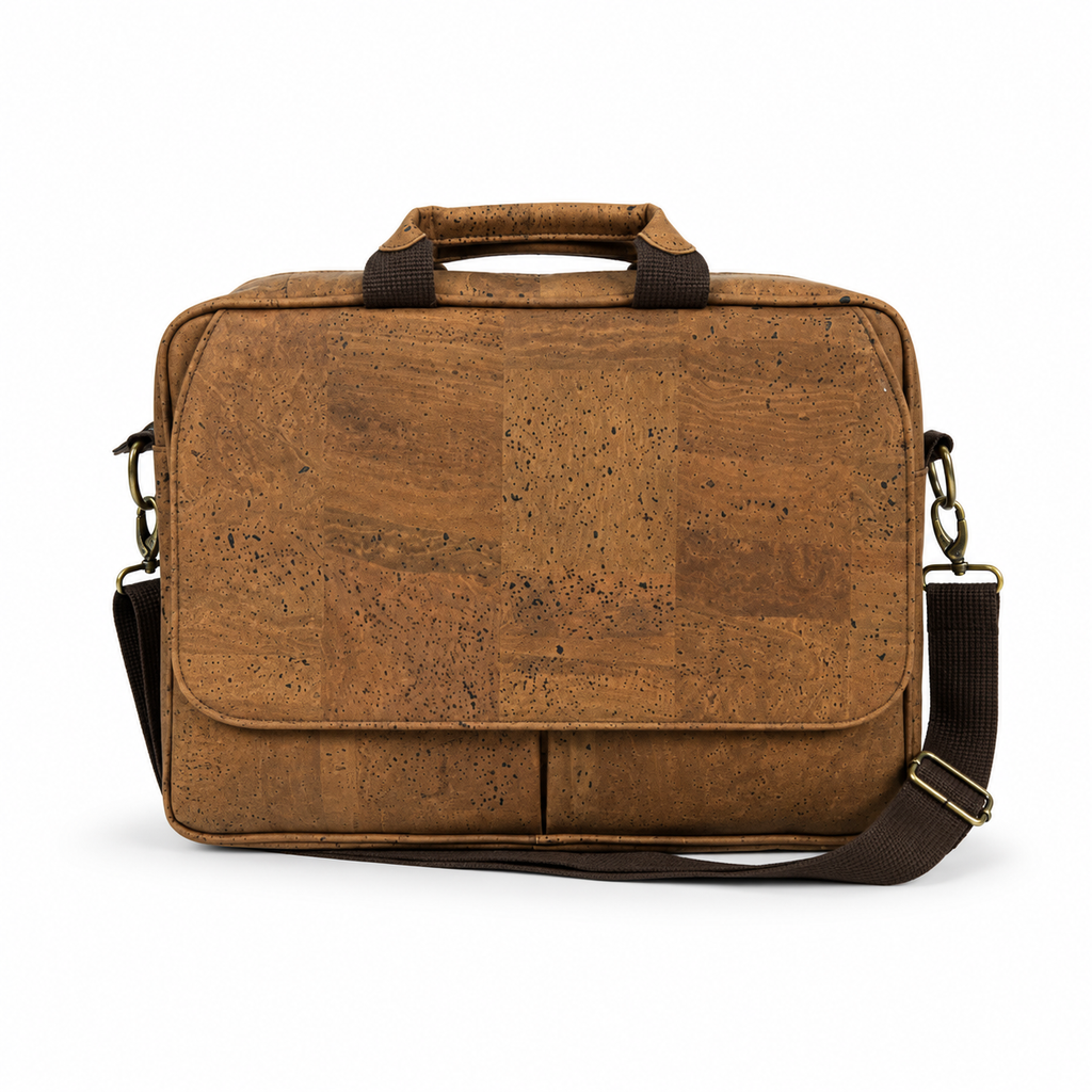 Laptop Brown Cork Briefcase, 40 × 30 cm, hero view