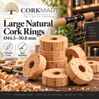 CorkMart premium editorial collage for large natural cork rings for rod building