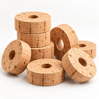 Large natural cork rings for rod building, Ø44.5–50.8 mm, hero studio view