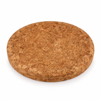 Large round cork centrepiece tray, Ø43.5 cm, natural cork on white background