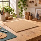 Laser Cut Cork Board in a premium craft studio setting