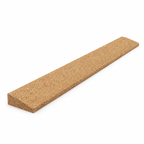 Long cork yoga wedge, 600 × 90 × 30 mm, natural cork on white background