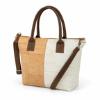 Macchiato Cork Tote Bag, 35 × 26 cm, angled view