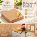CorkMart editorial collage for Medium-grained Self Adhesive Cork Sheet