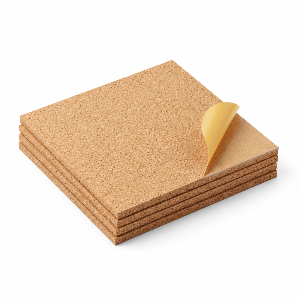 Medium-grained Self Adhesive Cork Sheet, premium studio hero view