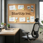 Custom laser engraved cork board with wood frame by CorkMart