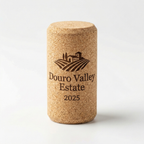 Custom laser engraved micro-agglomerated cork stopper by CorkMart