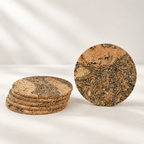 Mixed-Shape Cork Coasters, set of 6 — premium studio hero