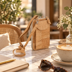 Natural Cork Active Purse in a premium lifestyle setting