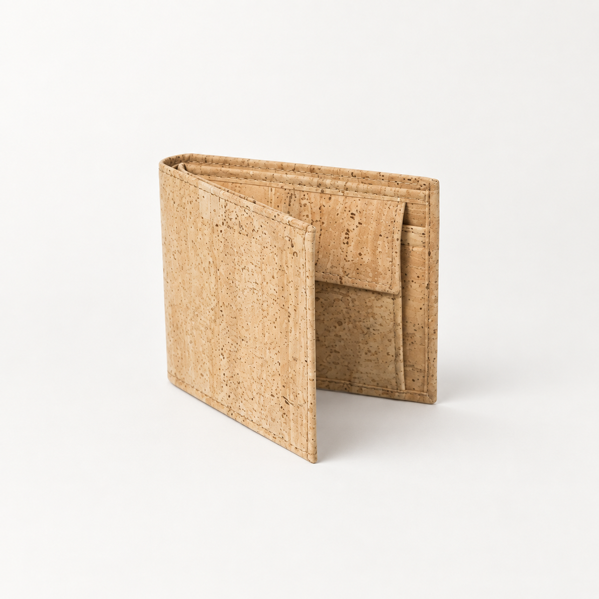 Natural Cork Men's Wallet, 12 × 10 cm, hero view
