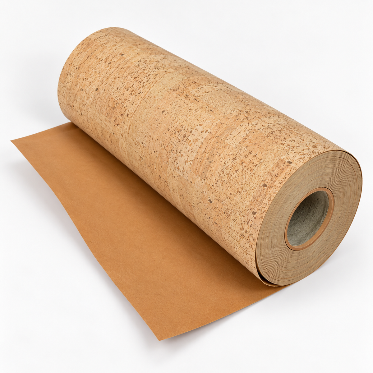 Natural Cork Paper Roll, angled view