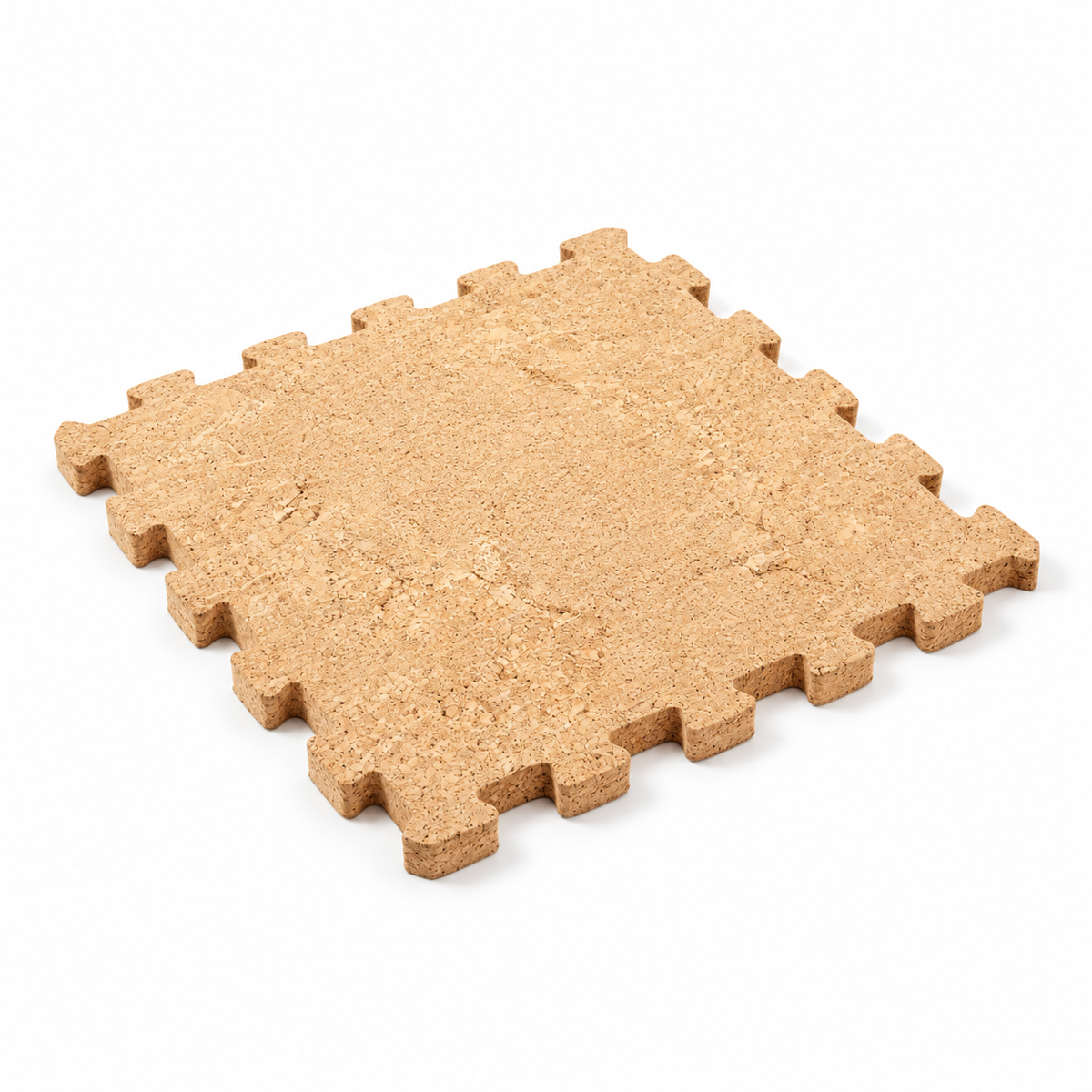Natural Cork Puzzle Mats – CorkLayer Modular Cork Floor Tiles, premium studio hero view