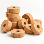 Natural cork rings for rod building, Ø25.4 mm (1 in), hero studio view