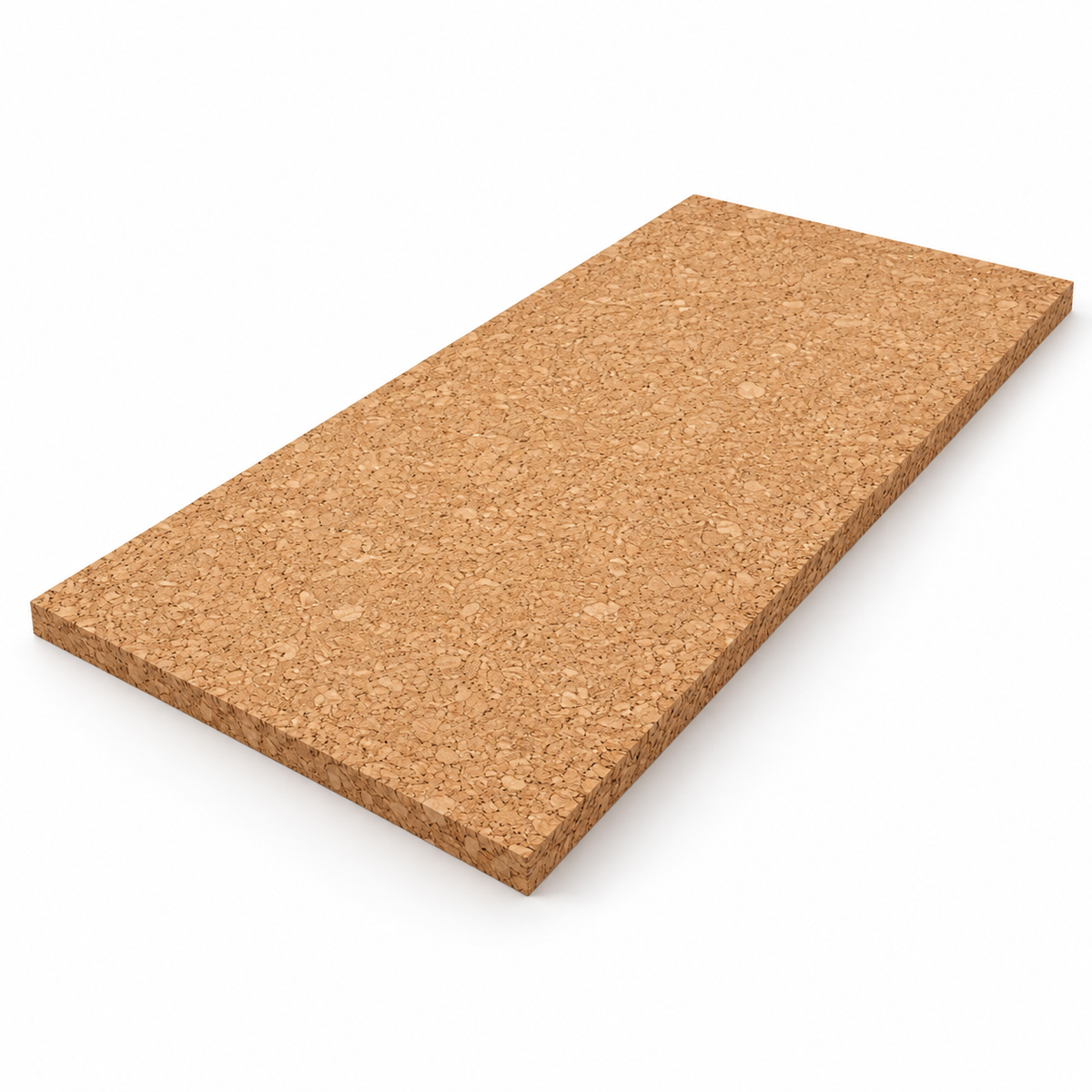 Natural Cork Sheets | 1000 × 500 mm | 10–200 mm, complementary studio angle