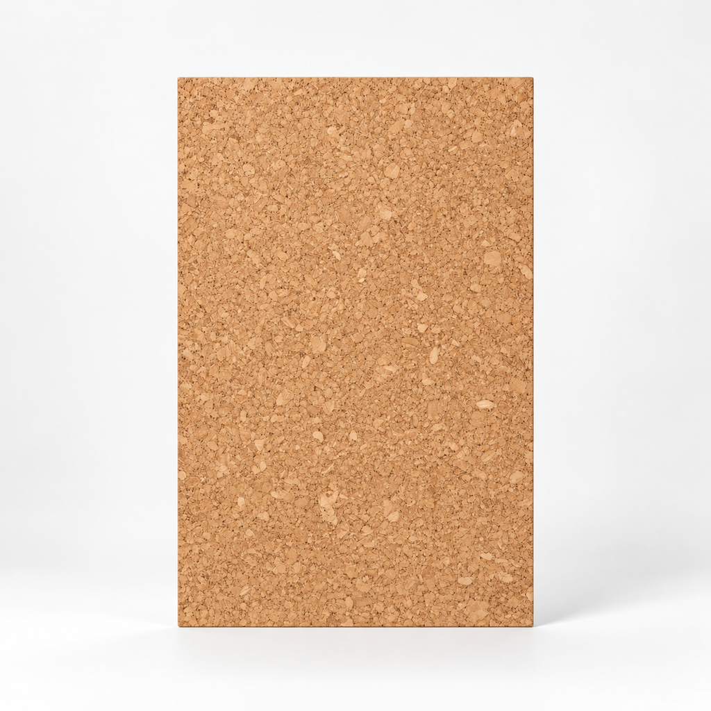 Natural Cork Sheets | 1000 × 500 mm | 10–200 mm, premium studio hero view
