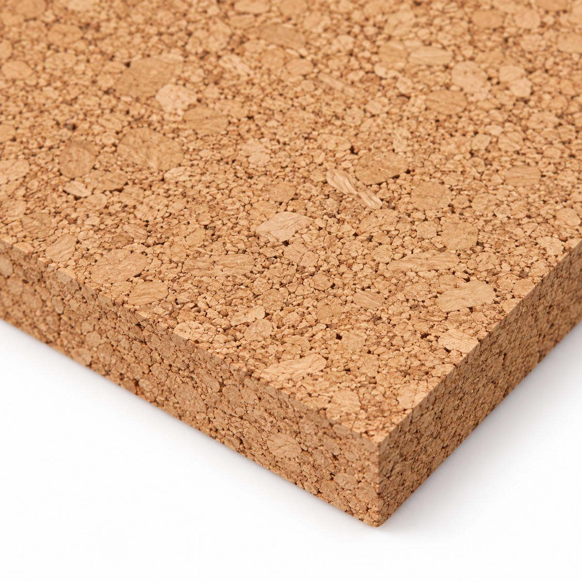 Natural Cork Sheets, macro cork texture and edge detail