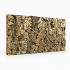 Natural Decorative Cork Bark Wall Tiles - Virgin, complementary studio angle