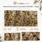 CorkMart infographic for Natural Decorative Cork Bark Wall Tiles - Virgin