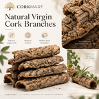 CorkMart editorial collage for Natural Virgin Cork Branches