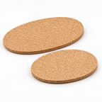 Oval Cork Trivet | 9 mm | 2 Sizes — angled studio view showing the slim cork profile