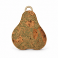 Pear-Shaped Cork Trivet IceGreen 25.5 × 17.5 cm on white background