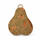 Pear-Shaped Cork Trivet IceGreen 25.5 × 17.5 cm on white background