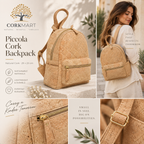 Piccola Cork Backpack editorial collage