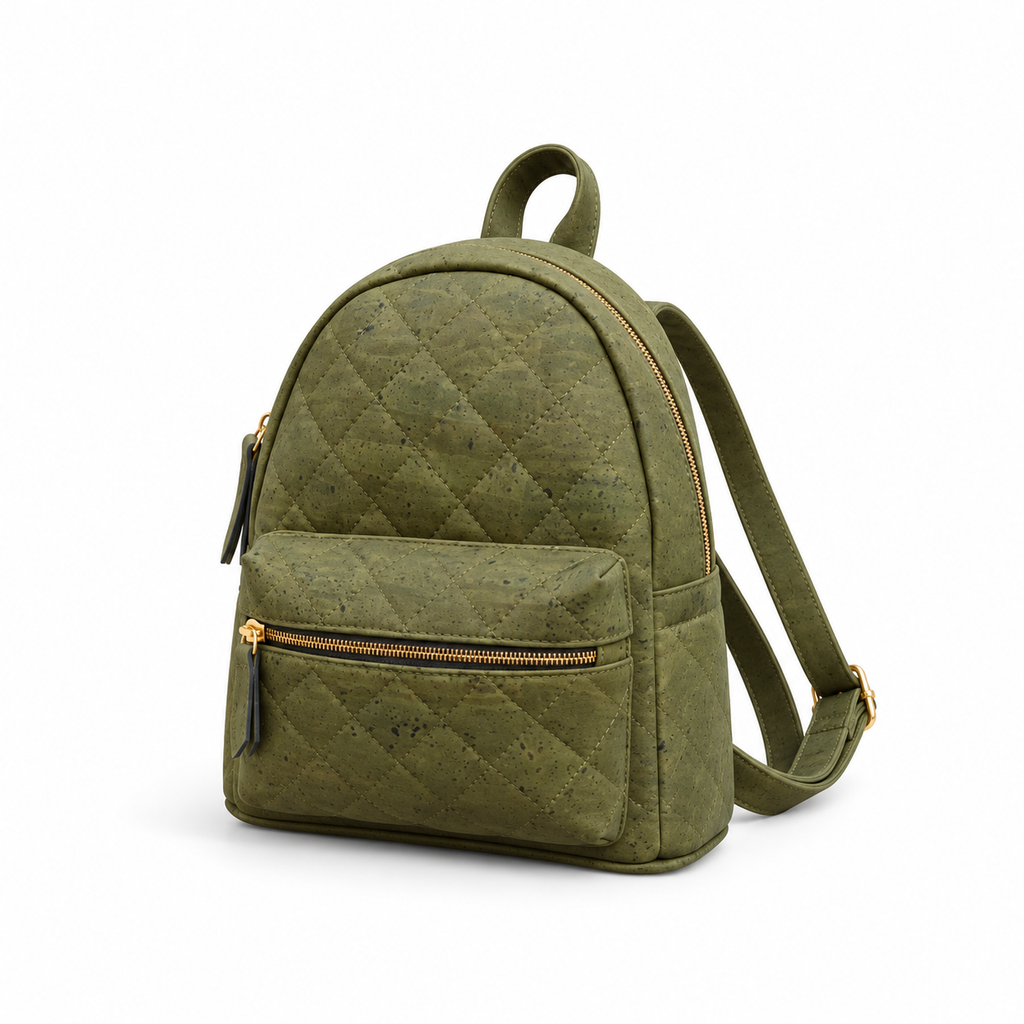 Piccola Green Cork Backpack, 29 × 23 cm, hero view