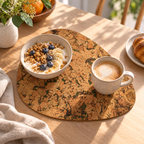 Pick Fjord Moss cork placemat in a bright Scandinavian breakfast table setting