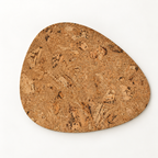 Pick Iceberg Natural cork placemat, organic teardrop shape, premium studio product image