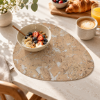 Pick Snow White cork placemat in a bright breakfast table setting