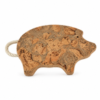 Pig-Shaped Cork Trivet Icegrey 33 × 18.5 cm on white background