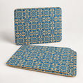 Portuguese Tile cork placemats, set of 4, 400 × 300 × 3 mm — premium studio hero