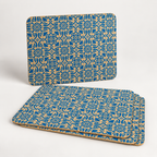 Portuguese Tile cork placemats, set of 4, 400 × 300 × 3 mm — premium studio hero