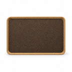 Rectangular cork serving tray, 43 × 30 cm, Dark finish on white background