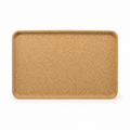 Rectangular cork serving tray, 43 × 30 cm, Natural finish on white background