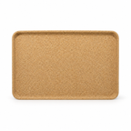 Rectangular cork serving tray, 43 × 30 cm, Natural finish on white background
